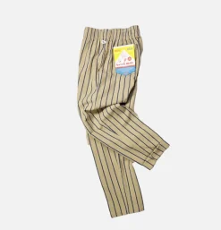 Chef Pant Stripe Beige Blue