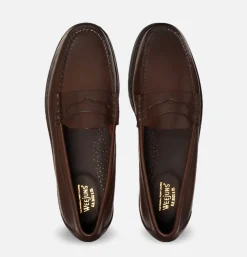 Larson Penny Loafers Soft Chocolate Leather