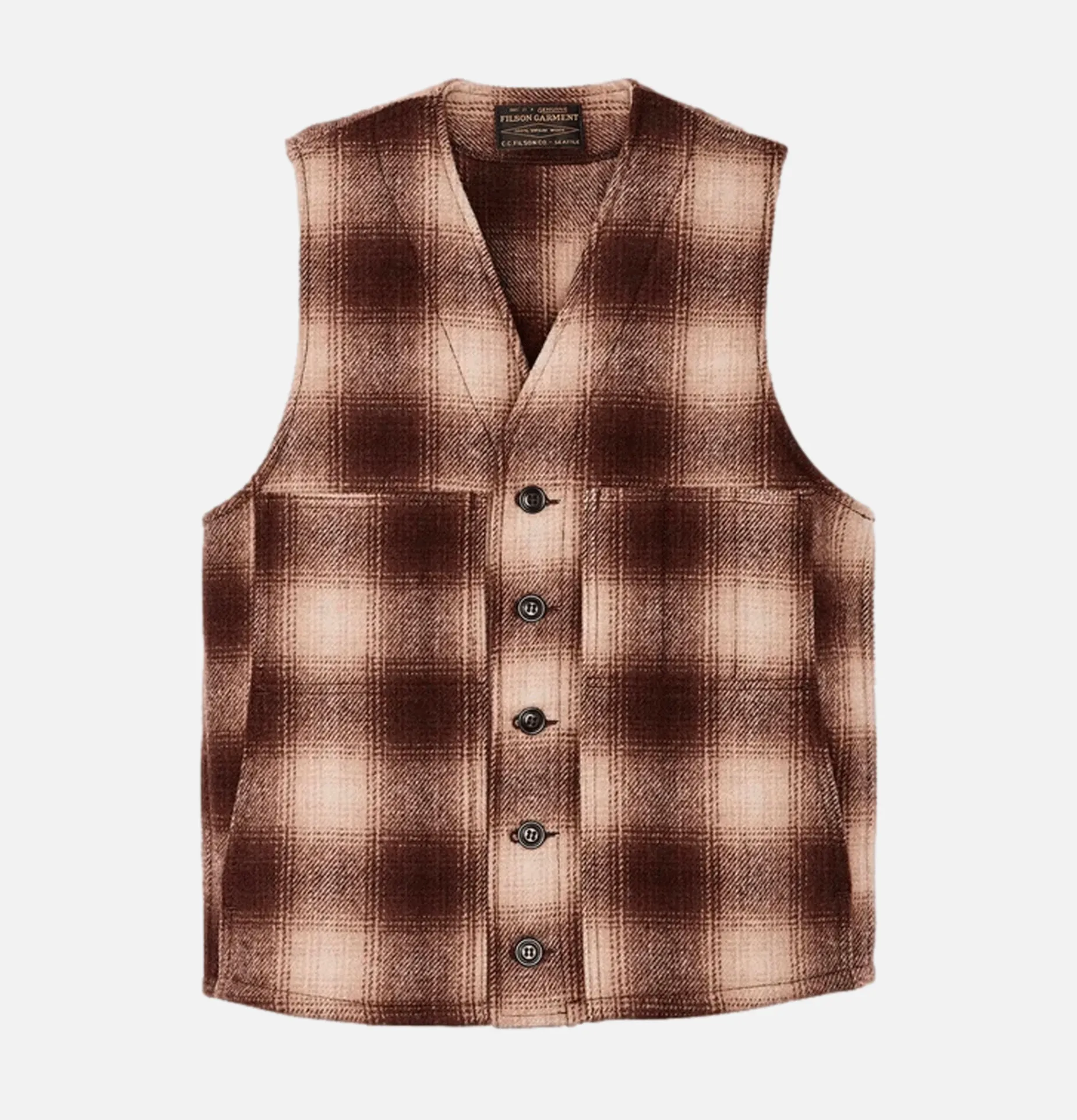 Mackinaw Wool Vest Brown Tan