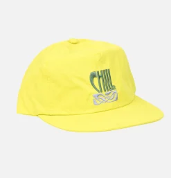 Nylon Emb 5panel Cap Lime