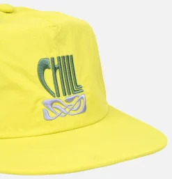 Nylon Emb 5panel Cap Lime