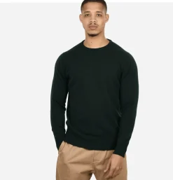 Pull Col Rond Tartan Green