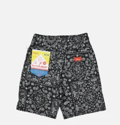 Short Front Pocket Paisley Noir