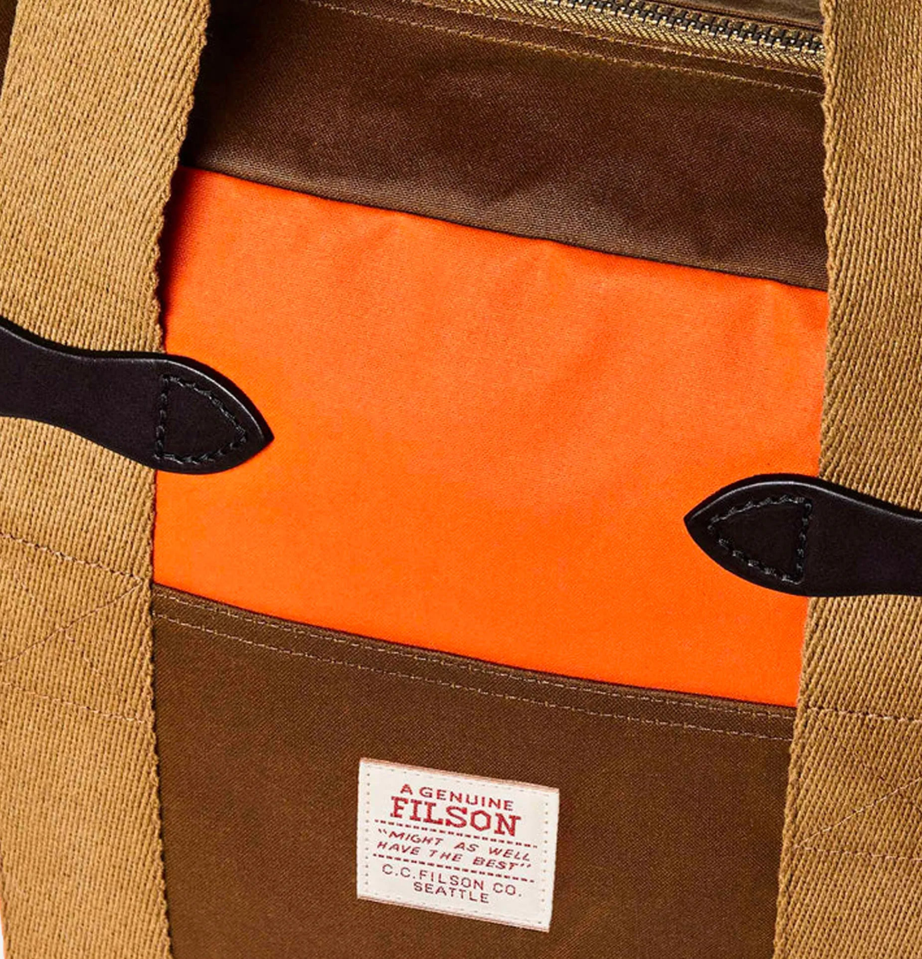 Tincloth Zipper Tote Tan